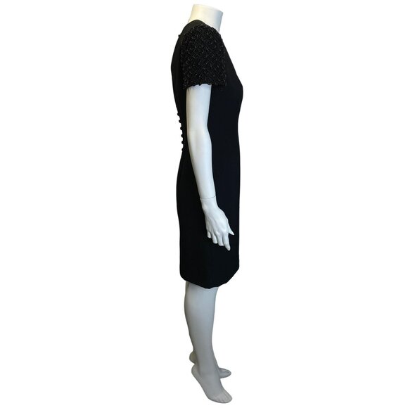 Vintage Womens Black Dress Donna Morgan Petites size 6 Wedding Cocktail Elegant - Picture 7 of 9